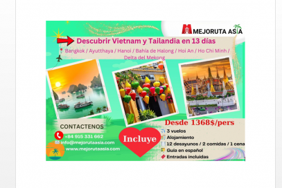 VIAJE GRUPAL descubriendo 2 países (Tailandia y Vietnam) en 13 días